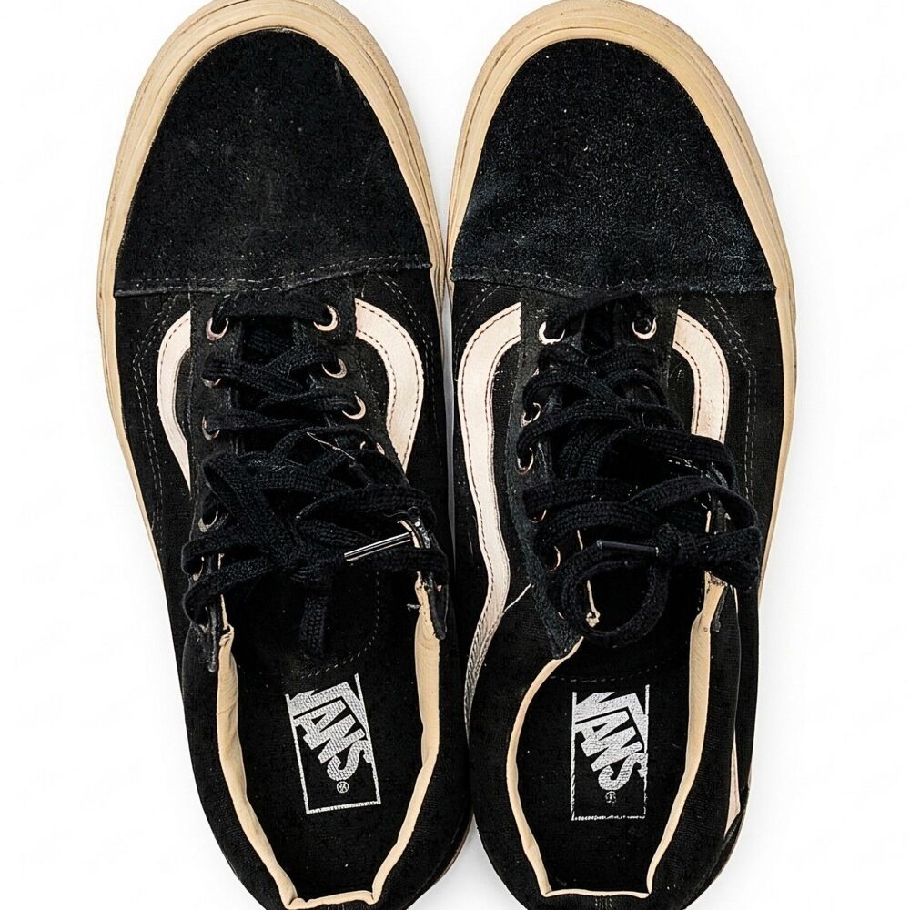 Vans Old Skool Classic Black White Suede Canvas Skate Shoes Men's Size 11 VGUC